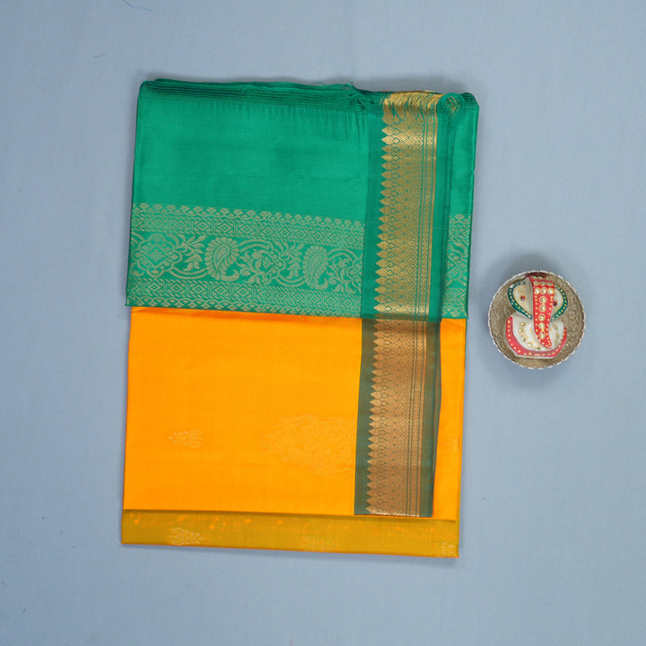 Hayagrivas Mambazham Orange Handloom Soft Silk Saree KBF971I2-7