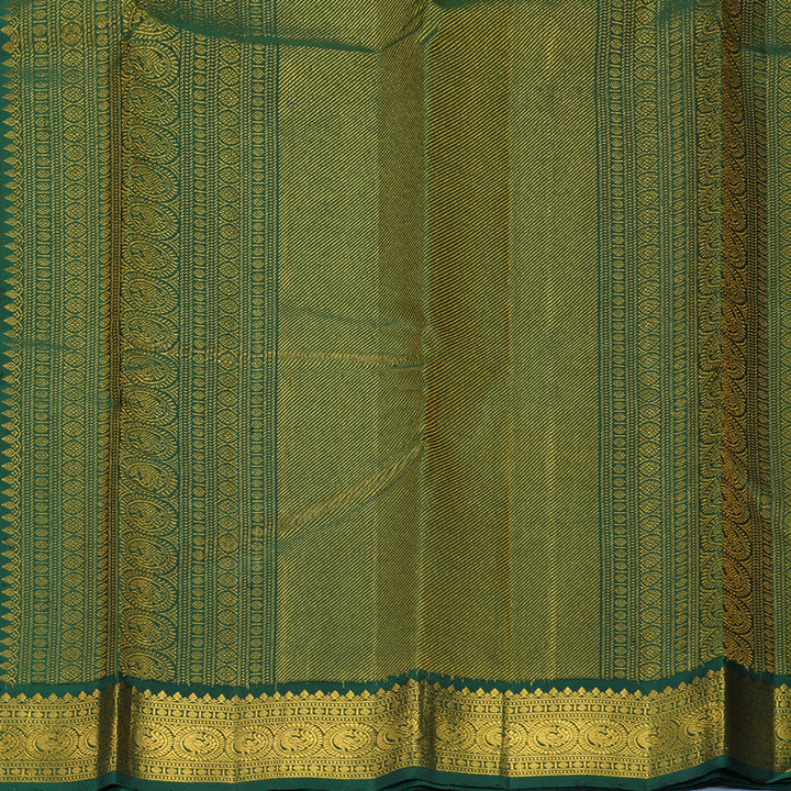 Hayagrivas Handloom Kum Kum Maroon Kanjivaram Silk Saree with Bottle Green Border KBF973I3-1