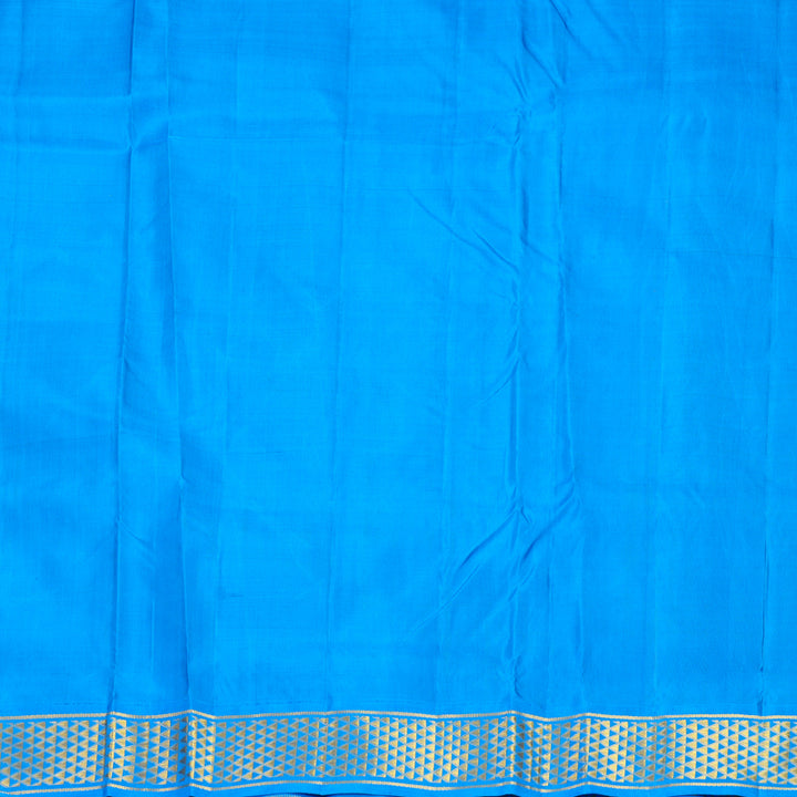 Hayagrivas Handloom Navy Blue Ten Yards Silk Saree KBF974I6-3