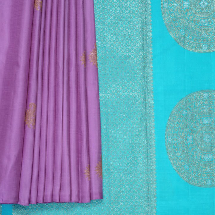 Hayagrivas Handloom Lavender Kanjivaram Silk Saree KBF975I4-1