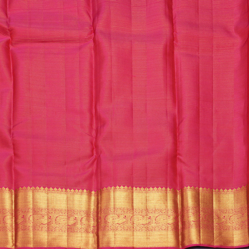Hayagrivas Handloom Rani Pink Kanjivaram Silk Saree KBF976I2-1