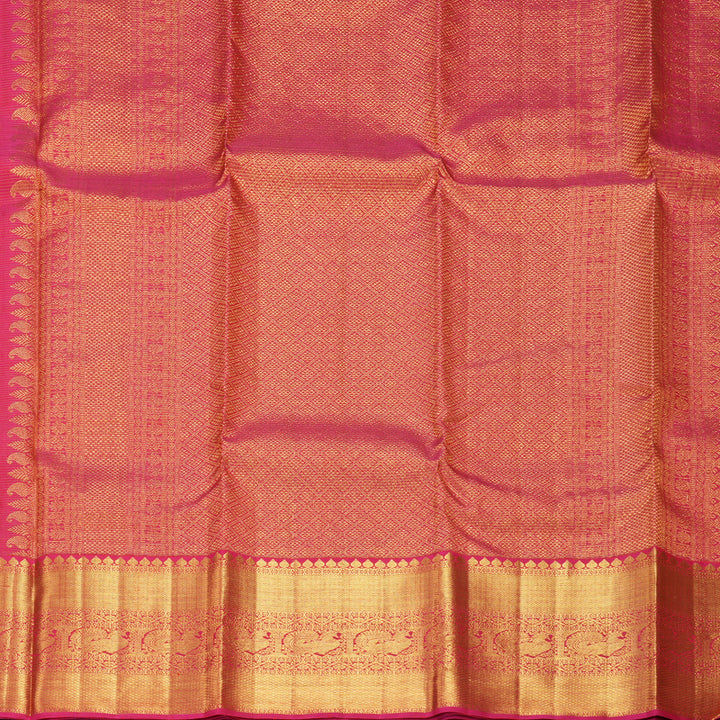 Hayagrivas Handloom Rani Pink Kanjivaram Silk Saree KBF976I2-1