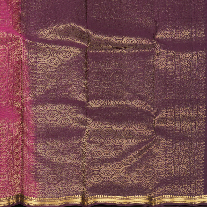 Hayagrivas Handloom Vadamalli Purple Kanjivaram Silk Saree with Plum Purple Border KBF977I1-10