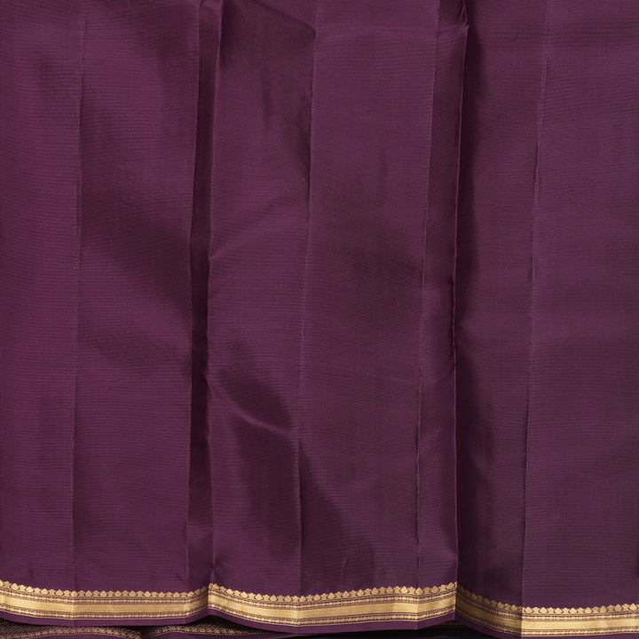 Hayagrivas Handloom Vadamalli Purple Kanjivaram Silk Saree with Plum Purple Border KBF977I1-9