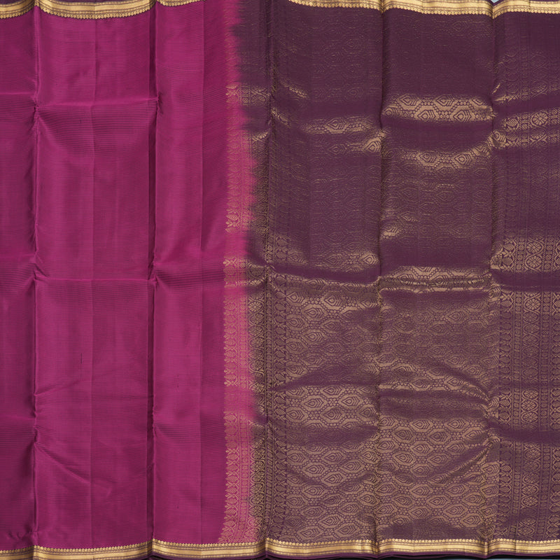 Hayagrivas Handloom Vadamalli Purple Kanjivaram Silk Saree with Plum Purple Border KBF977I1-9
