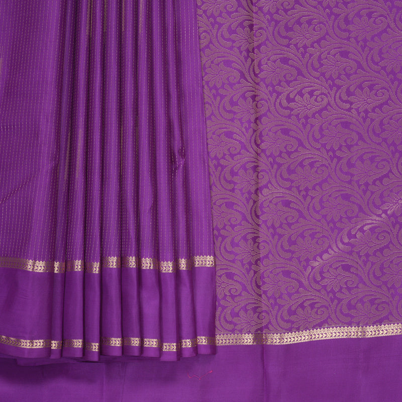 Hayagrivas Handloom Purple Kanjivaram Silk Saree KBF977I10-1