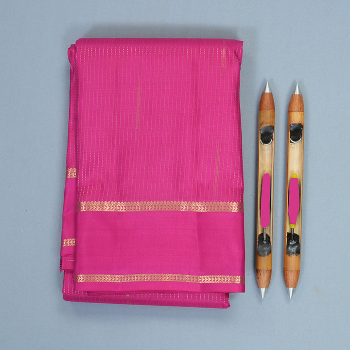 Hayagrivas Handloom Rani Pink Kanjivaram Silk Saree KBF977I10-2