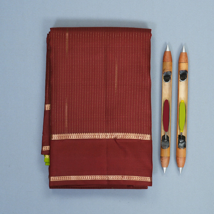 Hayagrivas Handloom Maroon Kanjivaram Silk Saree KBF977I10-4