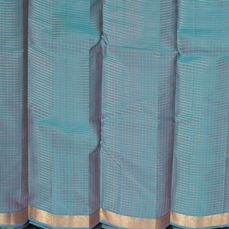 Hayagrivas Handloom Lotus Pink Kanjivaram Silk Saree with Blue-Purple Border KBF977I11-3