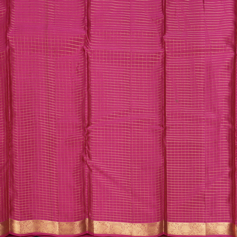 Hayagrivas Handloom Honey Mustard Kanjivaram Silk Saree with Pink Border KBF977I11-4