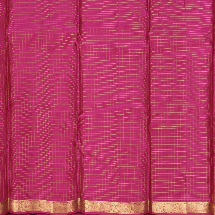 Hayagrivas Handloom Honey Mustard Kanjivaram Silk Saree with Pink Border KBF977I11-4