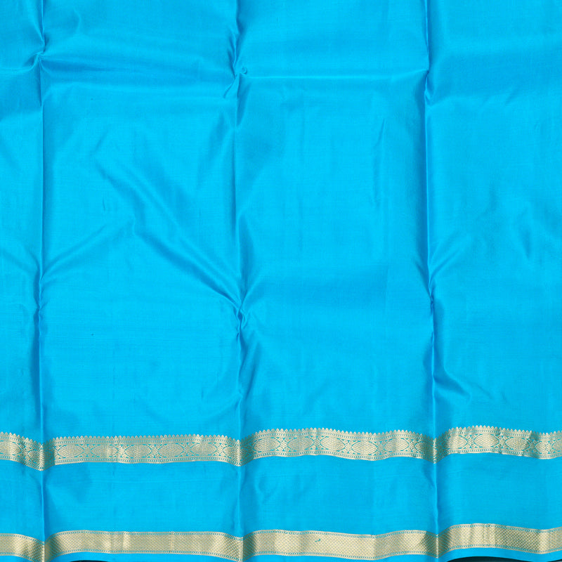Hayagrivas Handloom Sky Blue Kanjivaram Silk Saree KBF977I13-2