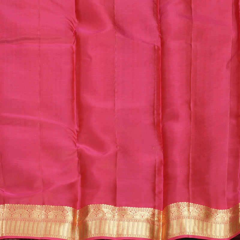 Hayagrivas Handloom Sea Green Kanjivaram Silk Saree with Purple Border KBF977I13-7