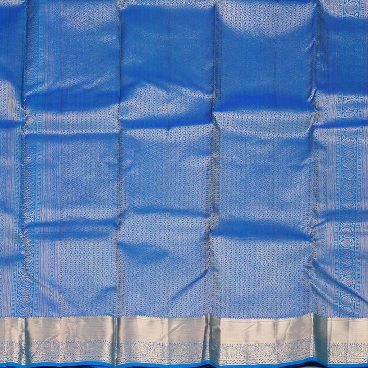 Hayagrivas Handloom Sky Blue Kanjivaram Silk Saree KBF977I18-6