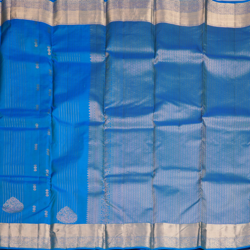 Hayagrivas Handloom Sky Blue Kanjivaram Silk Saree KBF977I18-6