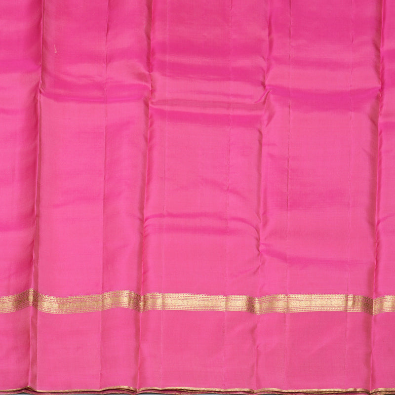 Hayagrivas Handloom Peach Orange Kanjivaram Silk Saree with Ganga Jamuna Border KBF977I23-1