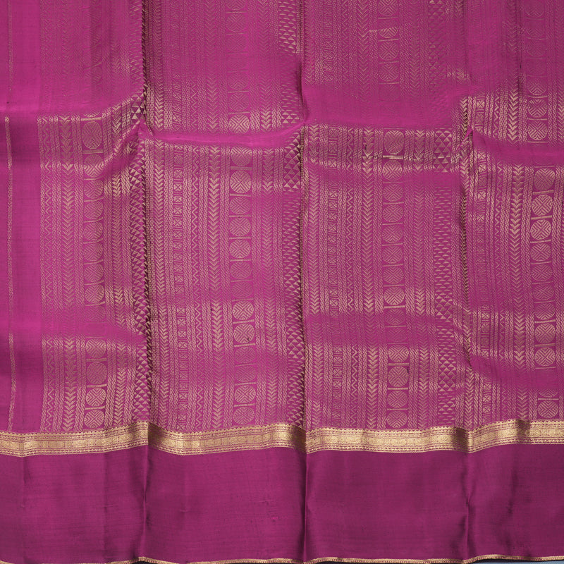 Hayagrivas Handloom Black Kanjivaram Silk Saree with Ganga Jamuna Border KBF977I23-2