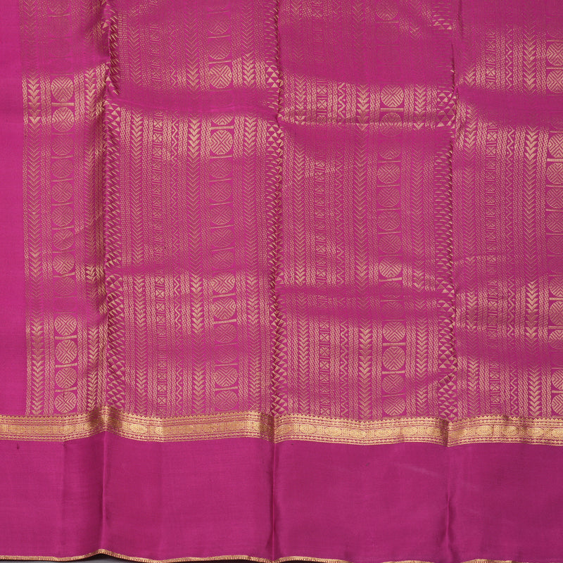 Hayagrivas Handloom Vadamalli Purple Kanjivaram Silk Saree with Ganga Jamuna Border KBF977I23-3