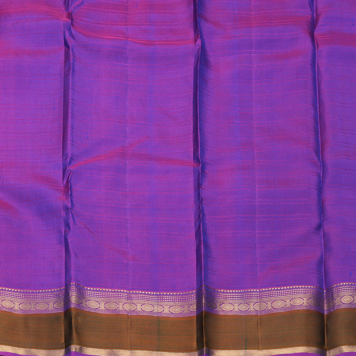 Hayagrivas Handloom MS Blue Kanjivaram Silk Saree with Mehandi Green Border KBF977I25-1