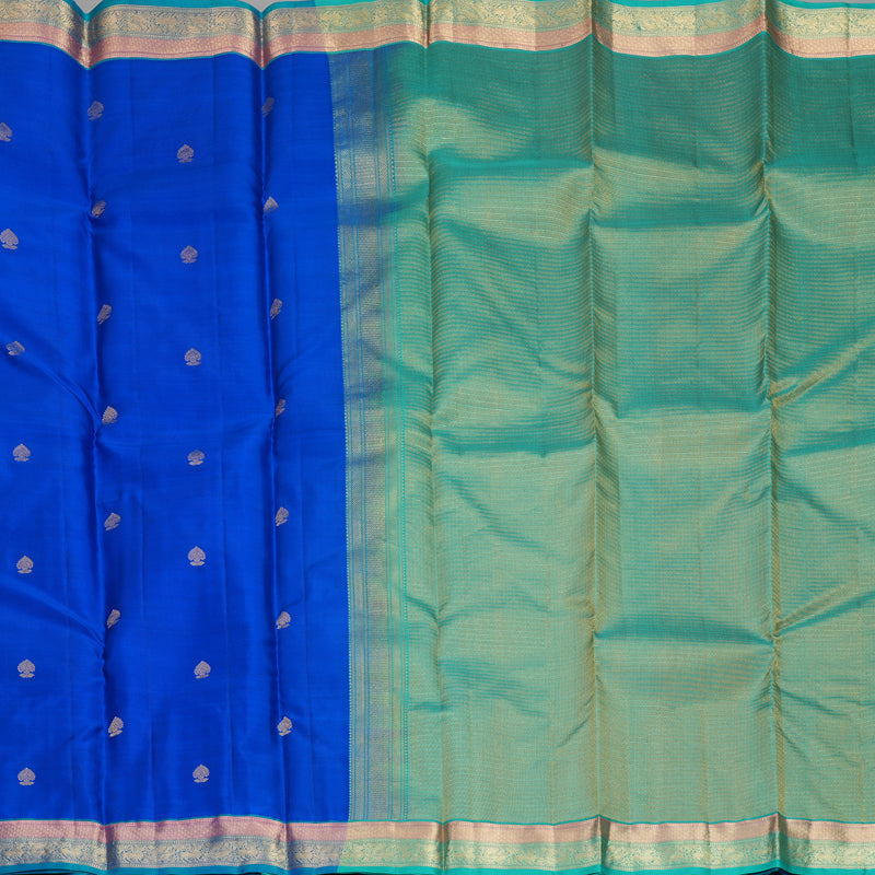 Hayagrivas Handloom Royal Blue Kanjivaram Silk Saree KBF977I4-1