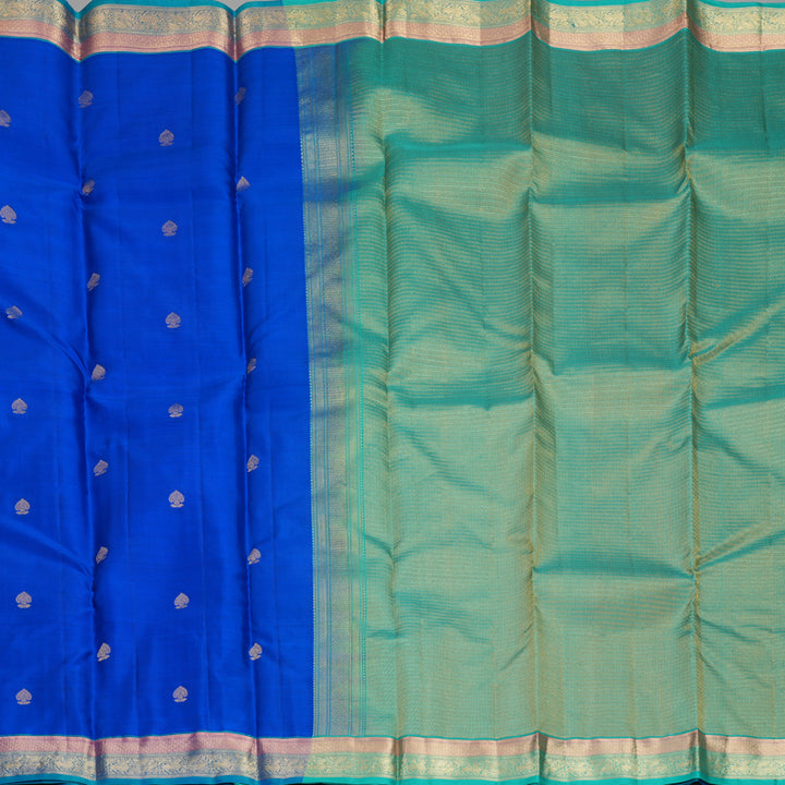Hayagrivas Handloom Royal Blue Kanjivaram Silk Saree KBF977I4-1
