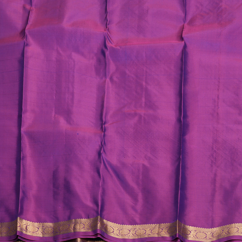 Hayagrivas Handloom Sky Blue Kanjivaram Silk Saree with Purple Border KBF977I5-7