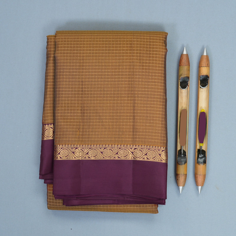 Hayagrivas Handloom Honey Mustard Kanjivaram Silk Saree with Nagapazham Border KBF977I9-13