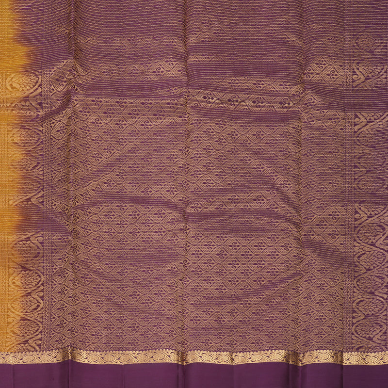 Hayagrivas Handloom Honey Mustard Kanjivaram Silk Saree with Nagapazham Border KBF977I9-13