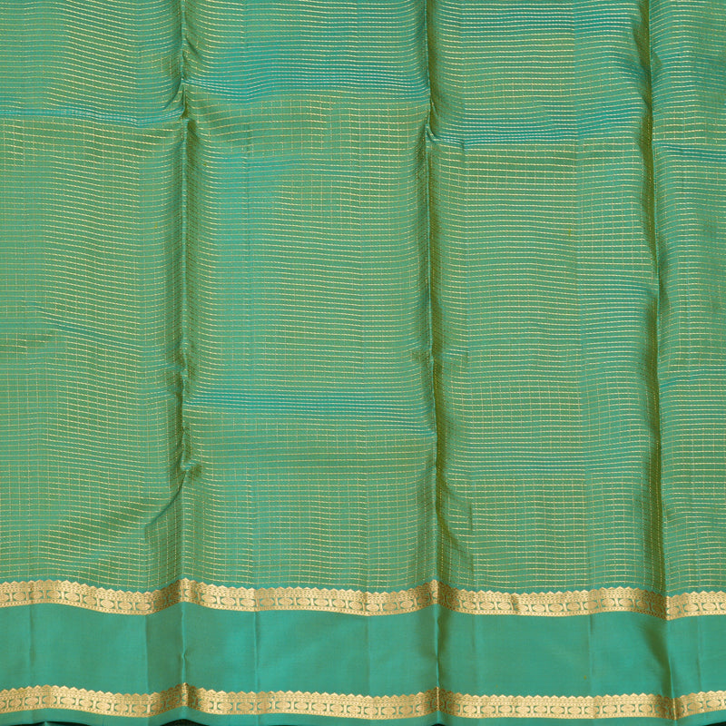 Hayagrivas Handloom Lime Green Kanjivaram Silk Saree with Sea Green Border KBF977I9-16