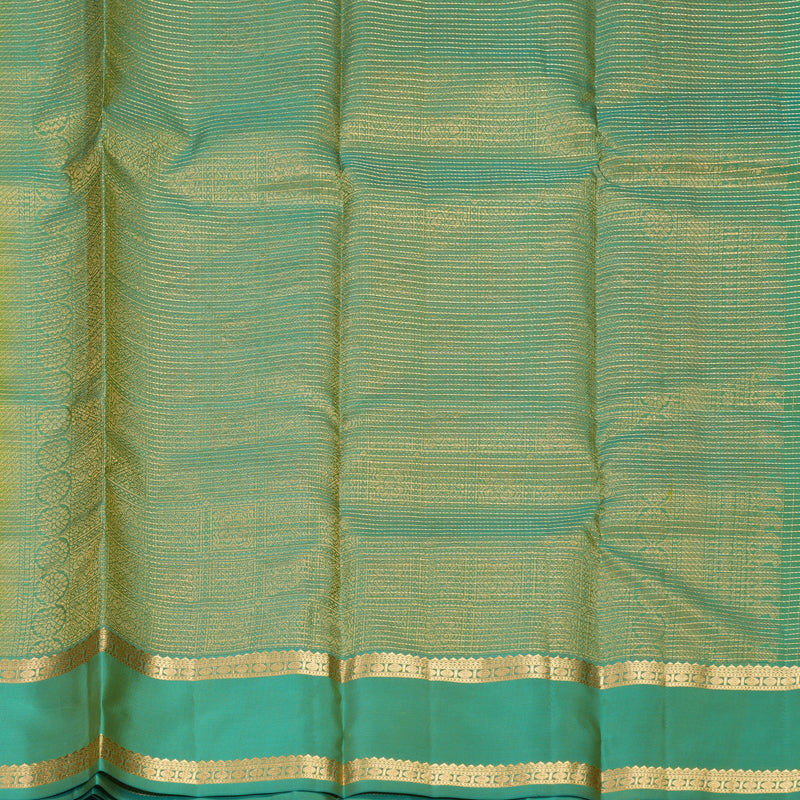 Hayagrivas Handloom Lime Green Kanjivaram Silk Saree with Sea Green Border KBF977I9-16