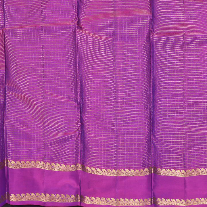 Hayagrivas Handloom Mayilkazhuthu Kanjivaram Silk Saree with Purple Border KBF977I9-17