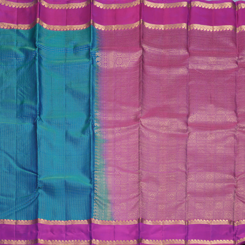Hayagrivas Handloom Mayilkazhuthu Kanjivaram Silk Saree with Purple Border KBF977I9-17
