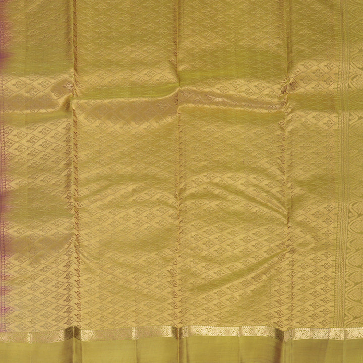 Hayagrivas Handloom Mild Purple Kanjivaram Silk Saree with Manthalir Green Border KBF977I9-22