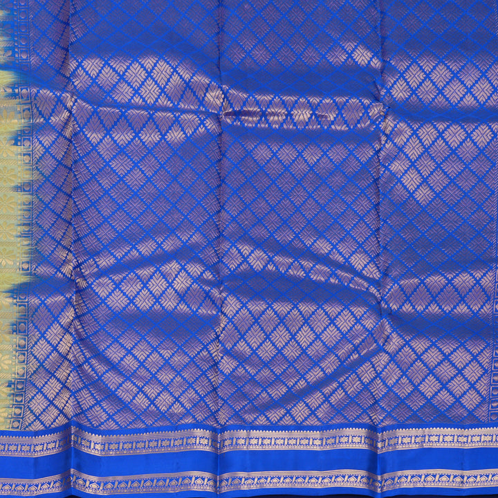 Hayagrivas Handloom Parrot Green Kanjivaram Silk Saree with Mayilkazhuthu Border KBF978I1-1