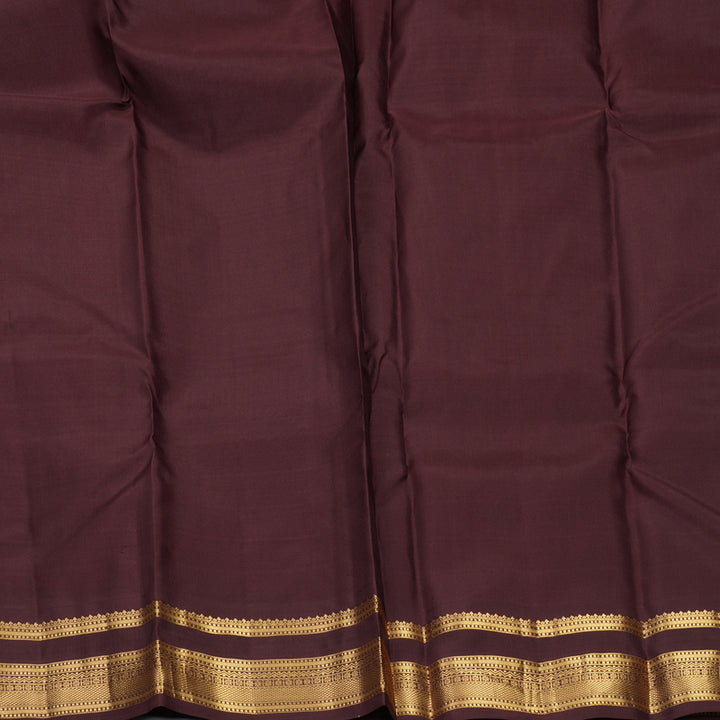 Hayagrivas Handloom Dark Red Kanjivaram Silk Saree with Maroon Border KBF978I2-33