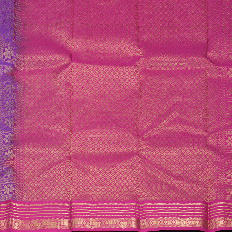 Hayagrivas Handloom Mayilkazhuthu Kanjivaram Silk Saree with Purple Border KBF978I2-41