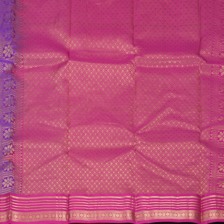 Hayagrivas Handloom Mayilkazhuthu Kanjivaram Silk Saree with Purple Border KBF978I2-41