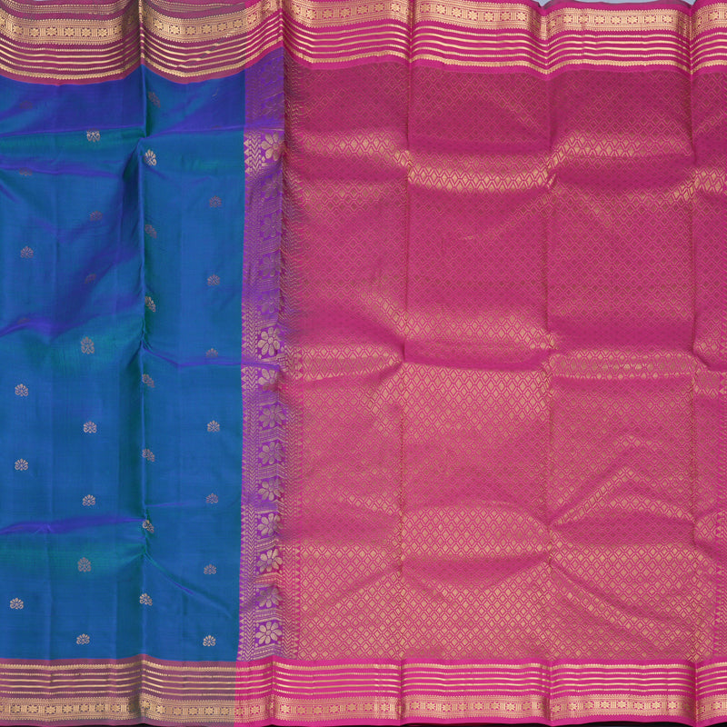 Hayagrivas Handloom Mayilkazhuthu Kanjivaram Silk Saree with Purple Border KBF978I2-41