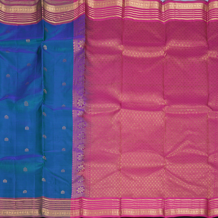 Hayagrivas Handloom Mayilkazhuthu Kanjivaram Silk Saree with Purple Border KBF978I2-41