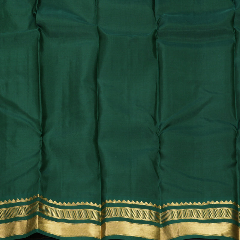 Hayagrivas Handloom Rani Pink Kanjivaram Silk Saree with Mayilkazhuthu Border KBF978I2-53