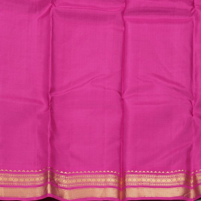 Hayagrivas Handloom Olive Green Kanjivaram Silk Saree with Purple Border KBF978I2-57