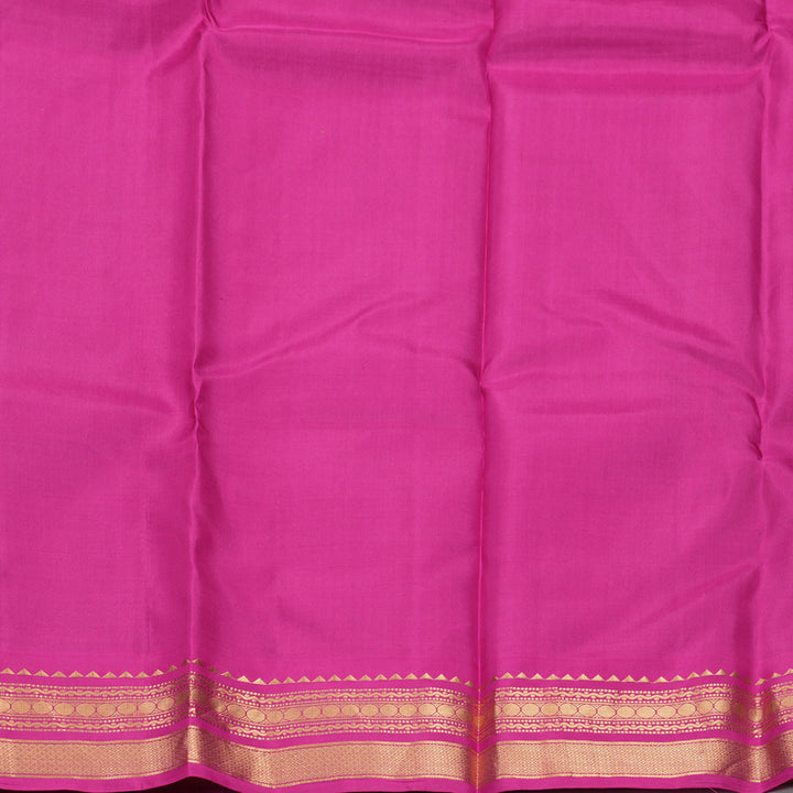 Hayagrivas Handloom Olive Green Kanjivaram Silk Saree with Purple Border KBF978I2-57