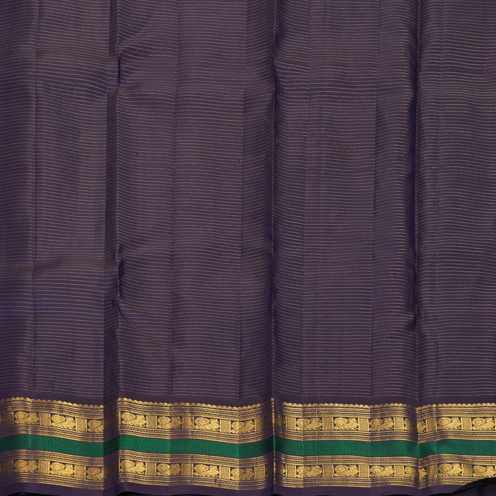 Hayagrivas Handloom Fluorescent Green Kanjivaram Silk Saree with Nagapazham Border KBF979I8-1