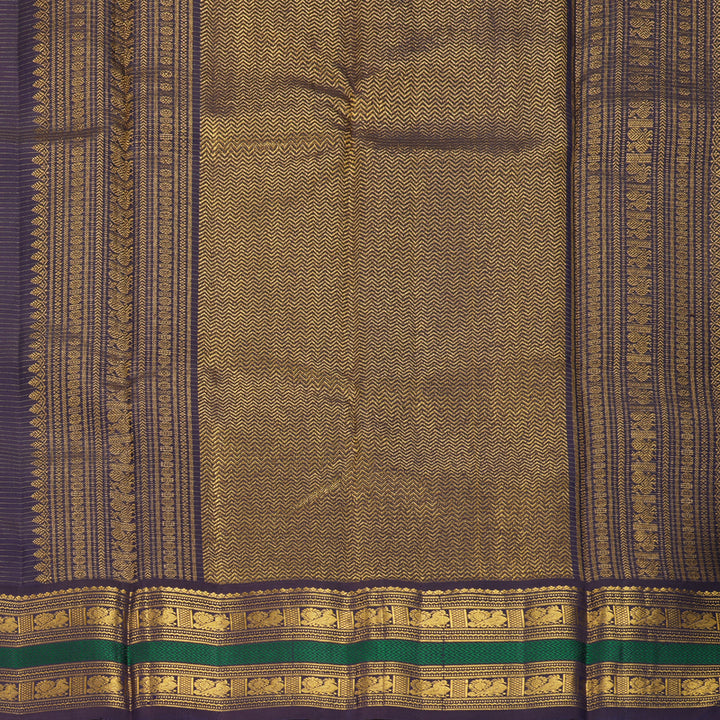 Hayagrivas Handloom Fluorescent Green Kanjivaram Silk Saree with Nagapazham Border KBF979I8-1