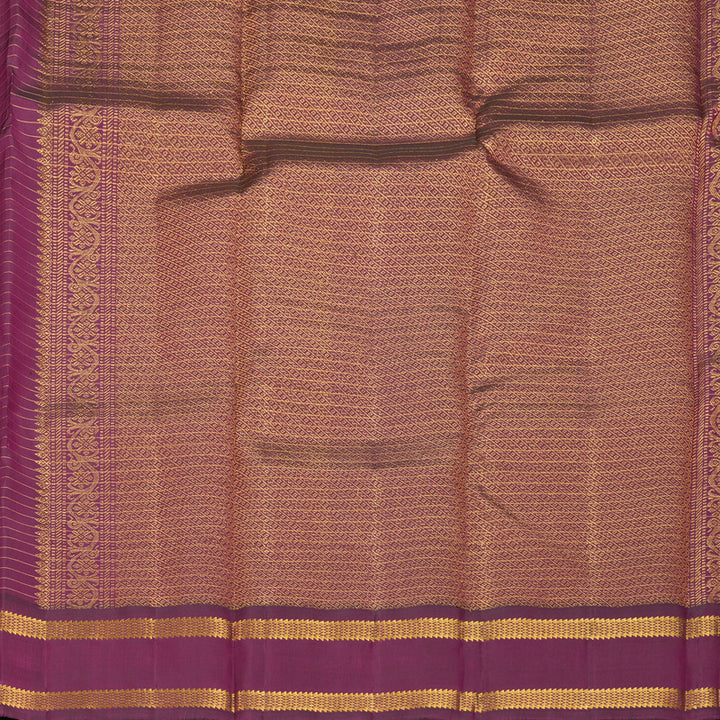 Hayagrivas Handloom Multicolour Checks Kanjivaram Silk Saree with Purple Border KBF981I2-1