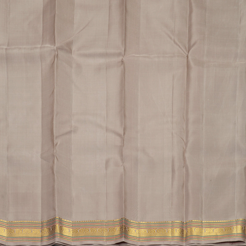 Hayagrivas Handloom Burgundy Kanjivaram Silk Saree with Cream Border KBF981I5-1