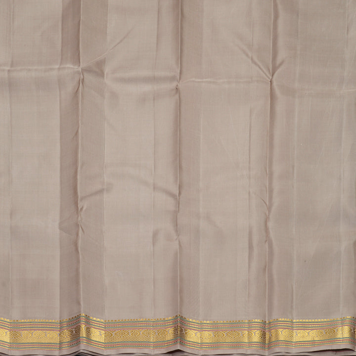 Hayagrivas Handloom Burgundy Kanjivaram Silk Saree with Cream Border KBF981I5-1
