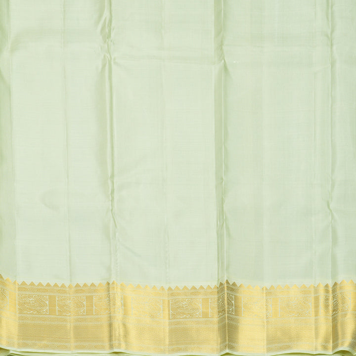 Hayagrivas Handloom Meenakshi Green Kanjivaram Silk Saree with Pista Green Border KBF982I2-4