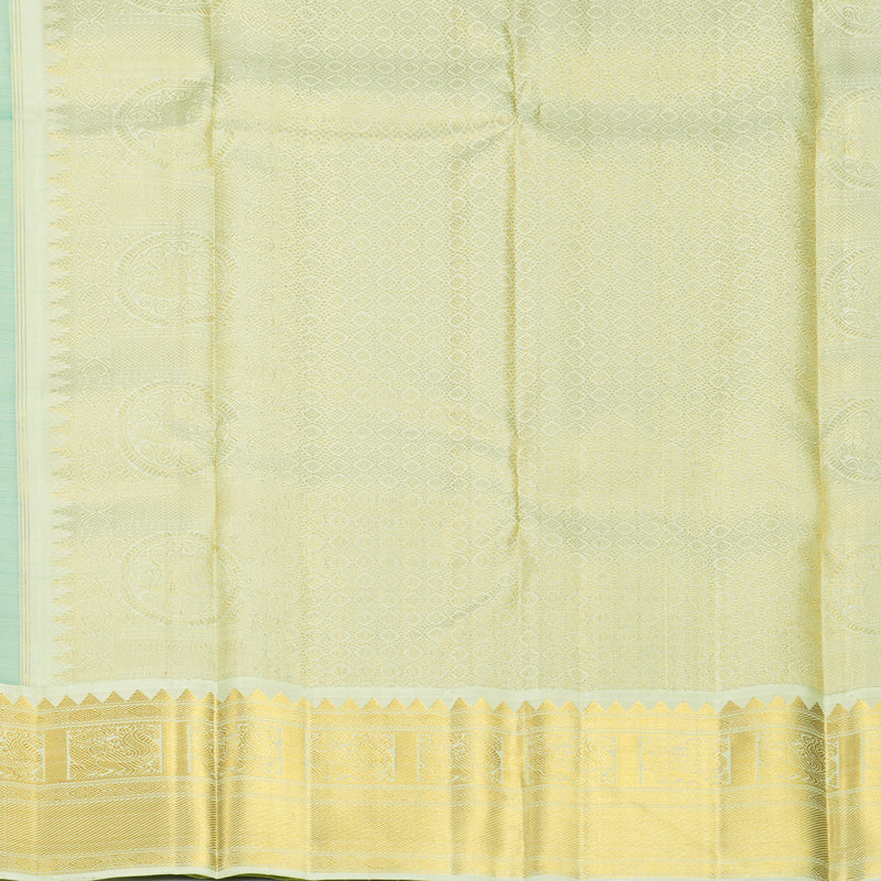 Hayagrivas Handloom Meenakshi Green Kanjivaram Silk Saree with Pista Green Border KBF982I2-4