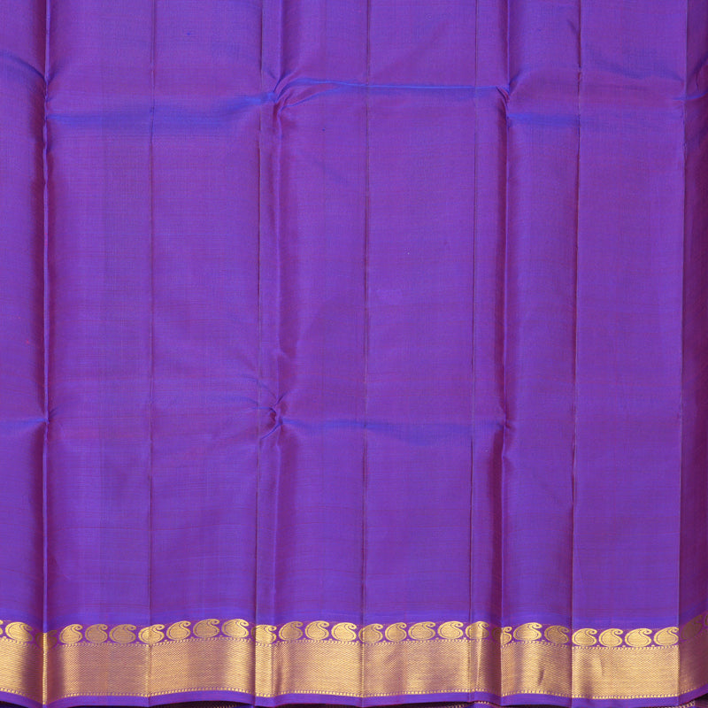 Hayagrivas Handloom Fluorescent Green Kanjivaram Silk Saree with Purple Border KBF984I6-2